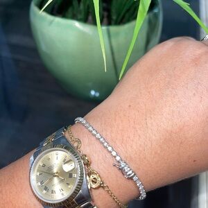 2 Carat Natural Diamonds  Pt850 Japan Tennis bracelet